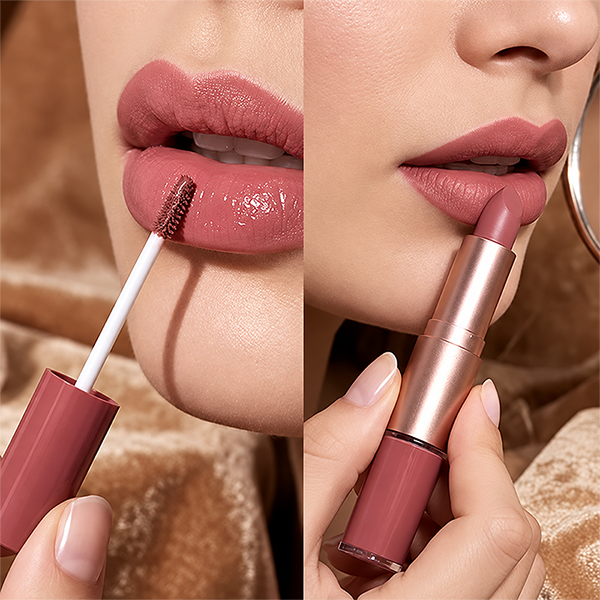 💄 2-in-1 Dual-Ended Lip Set – Matte Color & Glossy Shine, 3-Piece Set