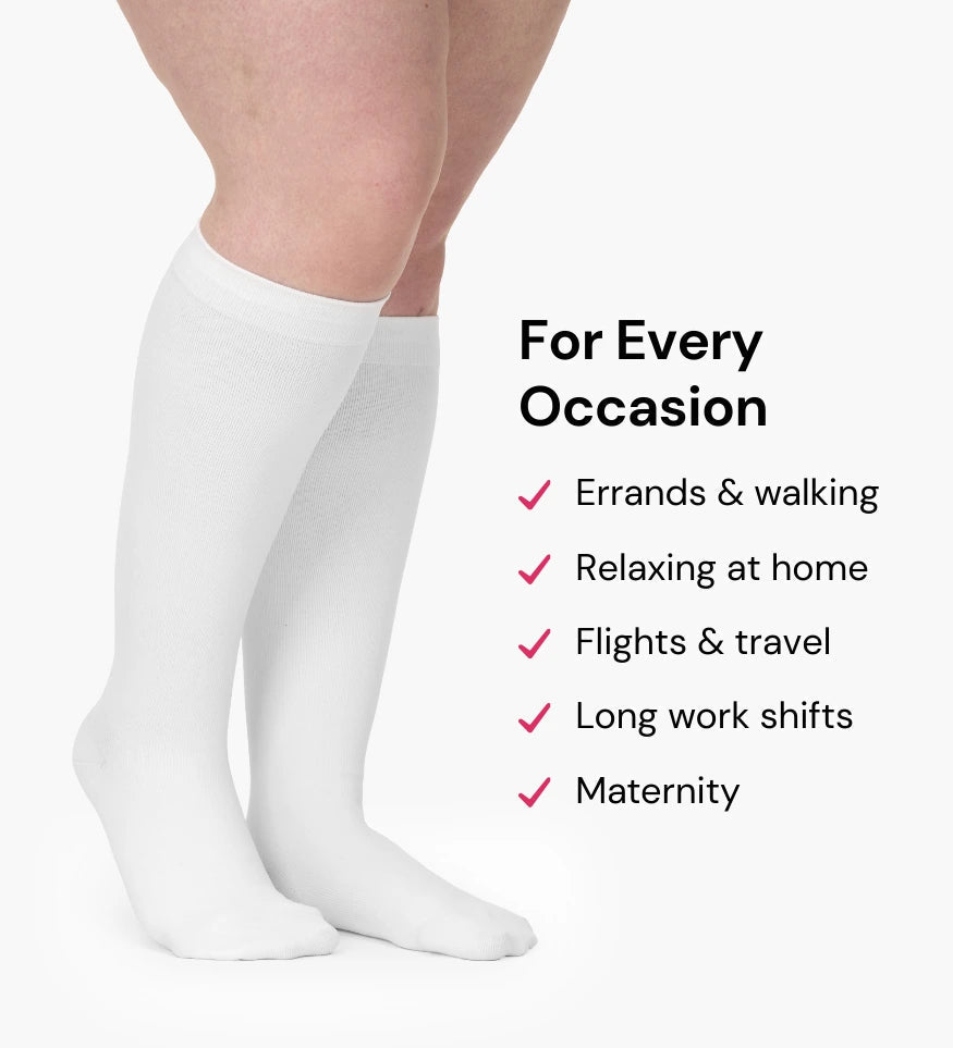 Plus Size High Stretch Compression Socks – Wide Calf Support Socks