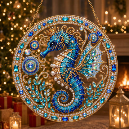 Ocean Seahorse Diamond Art Hanging Ornament Kit