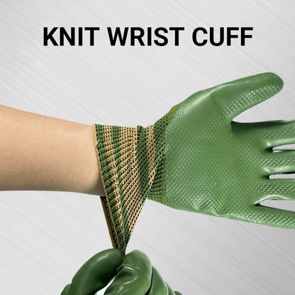 Rubber Coated Work Gloves with Knit Wrist Cuff