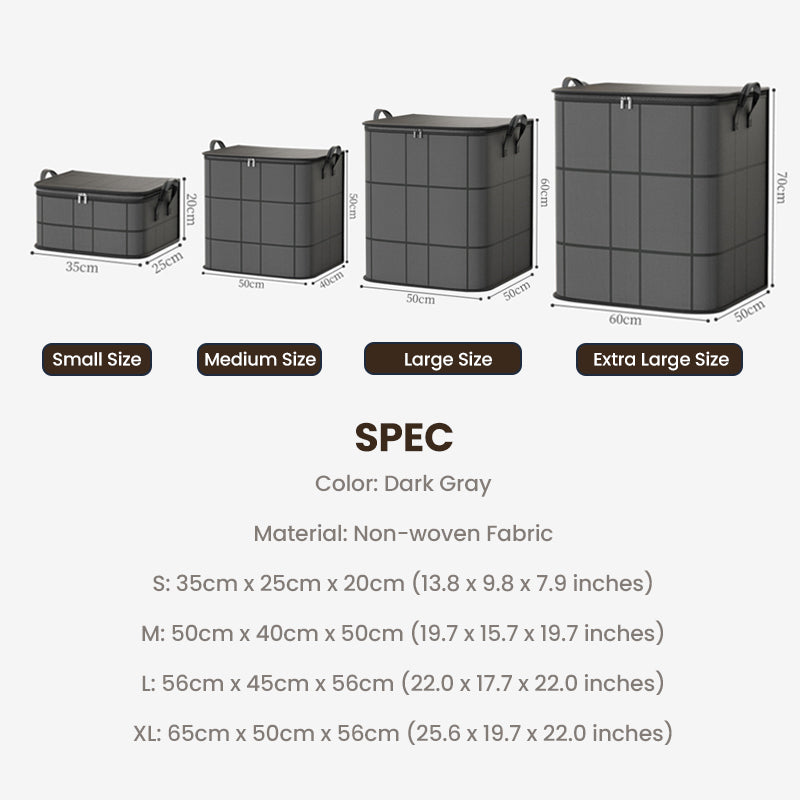Large Foldable Storage Organizer Bag – Reinforced, Zippered & Spacious