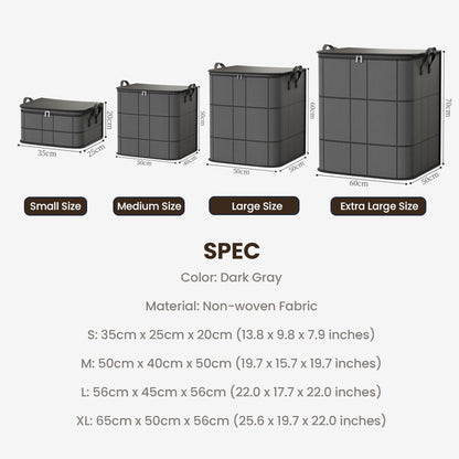 Large Foldable Storage Organizer Bag – Reinforced, Zippered & Spacious