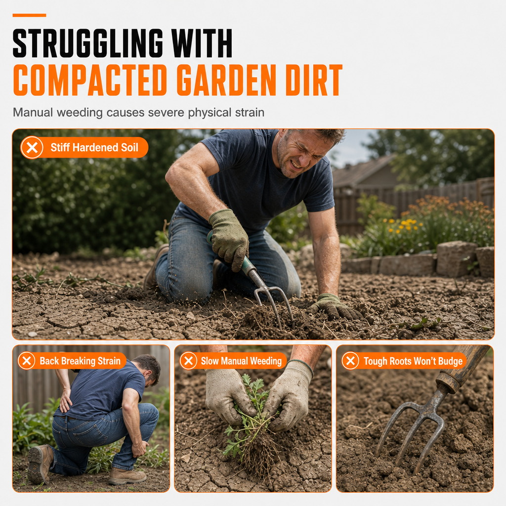 🌱 50% OFF NOW! 🔋 Cordless Mini Tiller – 21V Lithium Battery, Manganese Steel Blades & Ergonomic Grip – Portable Garden Soil Loosener & Weeder 🏡