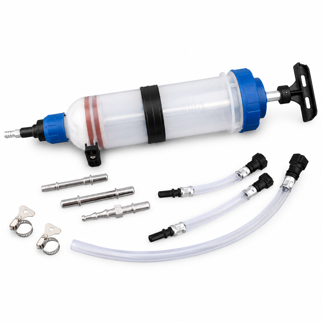 Manual Fluid Extractor and Filling Syringe Pump Automotive Hand Transfer Tool for Brake Fluid and Oil
