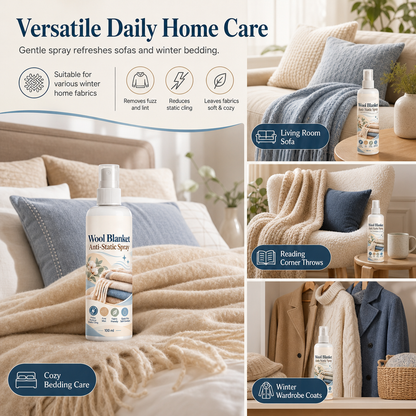 ✨ Anti-Static Fabric Spray – Gentle Static Cling Reducer for Blankets | 100ml